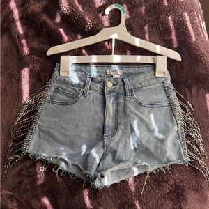 Forever 21 Embellished Denim Shorts Worn one time